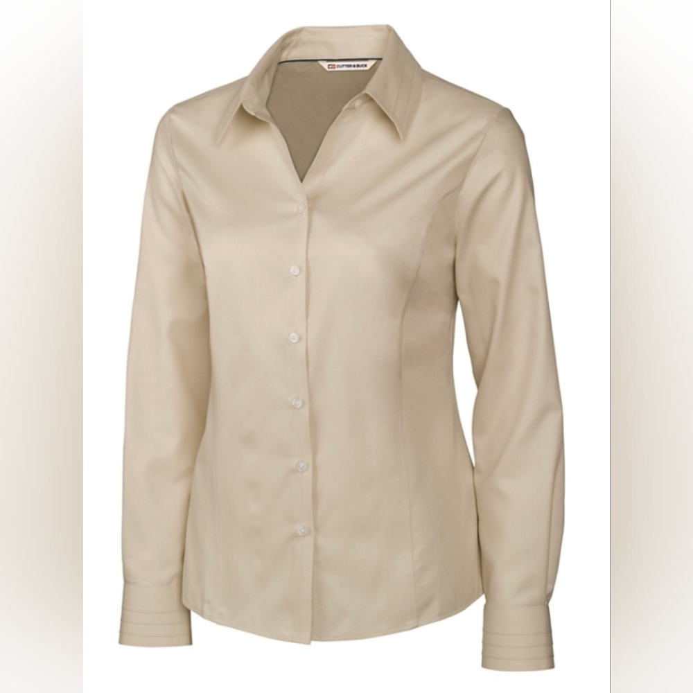 Cutter & Buck Epic Easy Care Fine Twill Womens Long Sleeve Dress Shirt